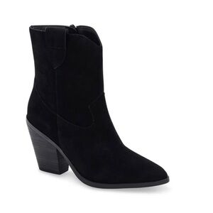 Blondo Wayde Waterproof Suede Leather Western Boots Black Size 9.5 NWT